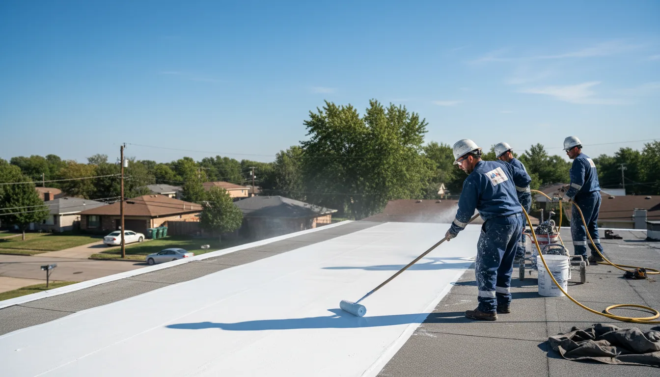 Commercial roof coating in Moline, IL near me